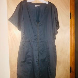 NWOT Gray Zip Up Dress